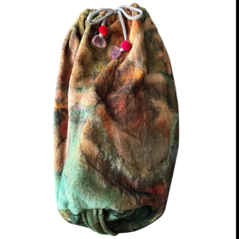 Johnny Was Laurel Canyon Degas Dancers Green Multi Velour Sling Bag Only Size OS